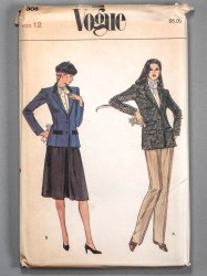 7808 VOGUE LINED JACKET, TAPER PANTS, A-SKIRT PATTERN 10 UNCUT OR 16 NO INSTRUCTIONS